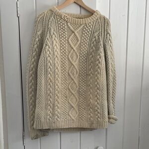 Aran Knits 100% Wool Fisherman’s Sweater